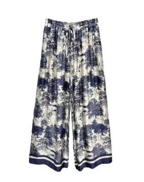 Toile de jouy Hose blau