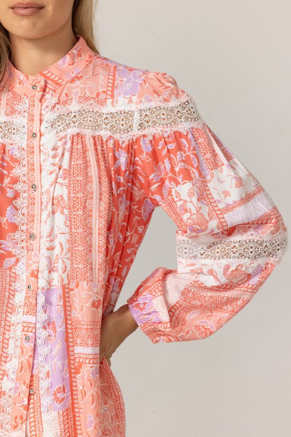 Orange lace Gianna blouse Miss June - Image 2