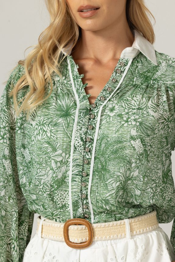 Mona blouse Miss June (green) - Image 2