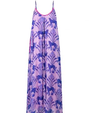 Place du Soleil spaghetti dress purple