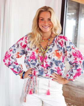 Place du Soleil blouse with hummer print