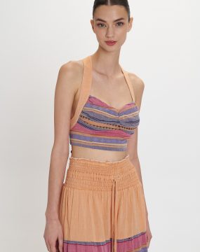 Pearl & Caviar top with ethnic stripes