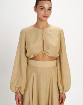 Pearl & Caviar cropped top "Callista"