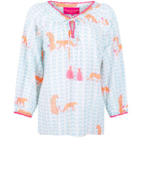 Place du Soleil blouse with animal print