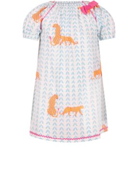Place du Soleil Kids dress with leopard animal print