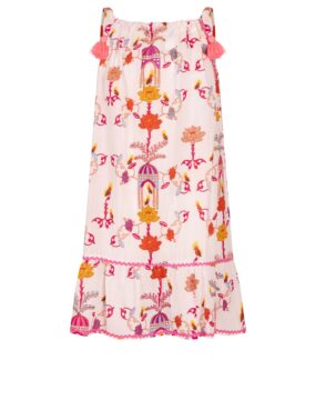 Place du Soleil Kids dress with ornamental & floral print